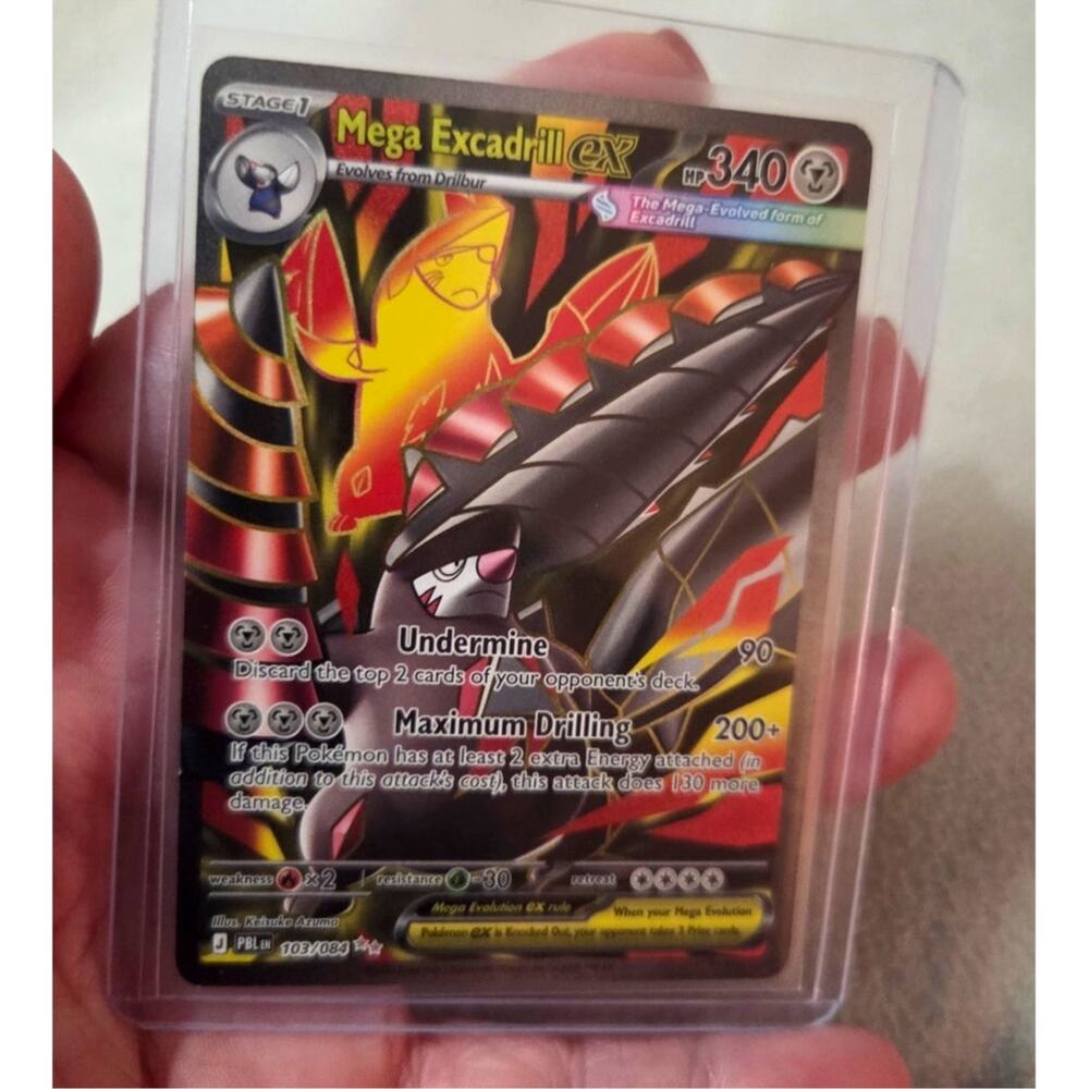 Mega Excadrill ex 103/084 Ultra Rare Pitch Black Pokemon New